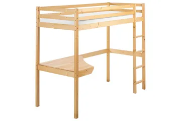 Högsäng med skrivbord Loury - Ljus trä - Möbler - Barnmöbler - Barnsäng & juniorsäng - Loftsäng barn