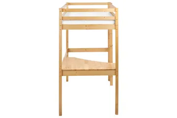 Högsäng med skrivbord Loury - Ljus trä - Möbler - Barnmöbler - Barnsäng & juniorsäng - Loftsäng barn