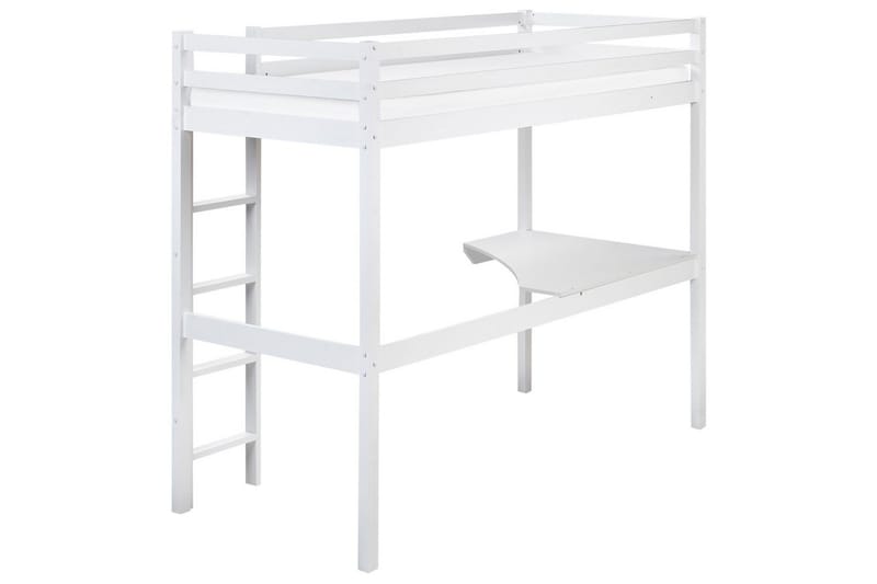 Högsäng med skrivbord Loury - Vit - Möbler - Barnmöbler - Barnsäng & juniorsäng - Loftsäng barn