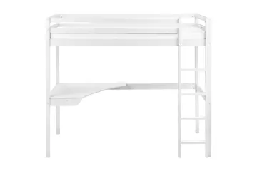Högsäng med skrivbord Loury - Vit - Möbler - Barnmöbler - Barnsäng & juniorsäng - Loftsäng barn