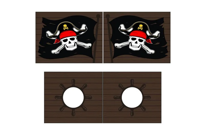 Halvhög Säng med gardin och rutschkana Pino Vit, Karibiska Pirater - Vit, Karibiska Pirater - Möbler - Barnmöbler - Barnsäng & juniorsäng - Loftsäng barn