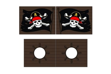 Halvhög Säng med gardin och rutschkana Pino Grå, Karibiska Pirater - Grå, Karibiska Pirater - Möbler - Barnmöbler - Barnsäng & juniorsäng - Loftsäng barn