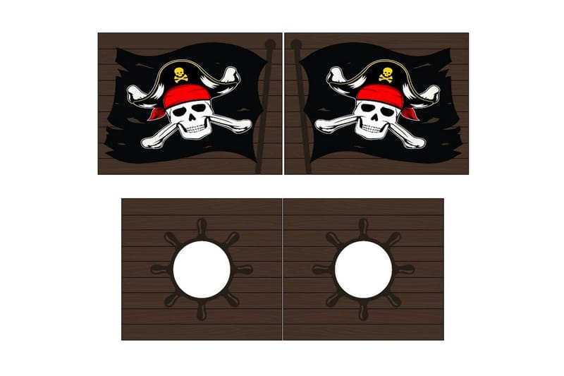Halvhög Säng med gardin och rutschkana Pino Grå, Karibiska Pirater - Grå, Karibiska Pirater - Möbler - Barnmöbler - Barnsäng & juniorsäng - Loftsäng barn