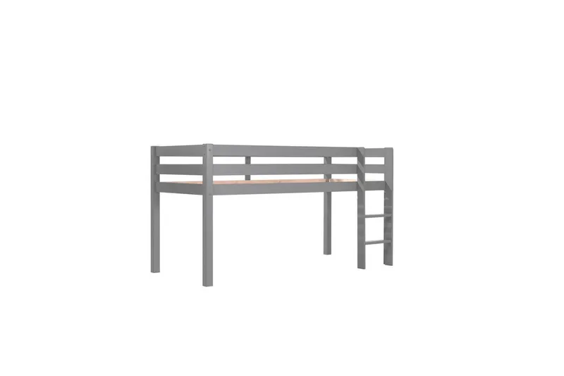 Halvhög Säng med gardin Pino Grå, Karibiska Pirater - Grå, Karibiska Pirater - Möbler - Barnmöbler - Barnsäng & juniorsäng - Loftsäng barn