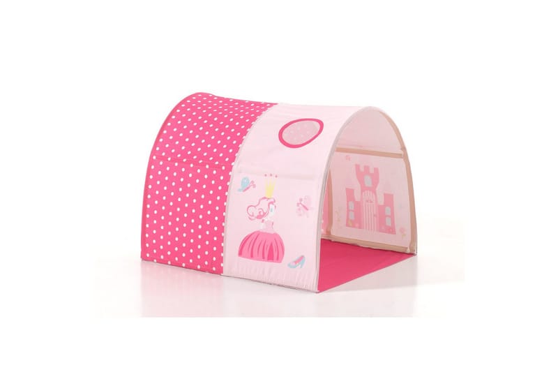 Halvhöjdssäng med gardin Pino Princess Grå, Grå, Utan rutschkana, Prinsessa, Inga fickor - Grå, Grå, Utan rutschkana, Prinsessa, Inga fickor - Möbler - Barnmöbler - Barnsäng & juniorsäng - Loftsäng barn