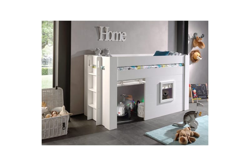 Halvhöjdssäng med Gardiner Noah - Möbler - Barnmöbler - Barnsäng & juniorsäng - Hussäng