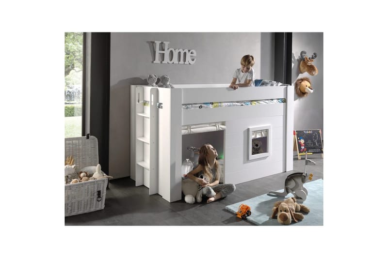 Halvhöjdssäng med Gardiner Noah - Möbler - Barnmöbler - Barnsäng & juniorsäng - Hussäng