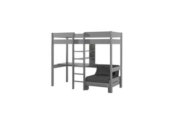 Highsleeper Pino Grå, Med bäddsoffa - Grå, Med bäddsoffa - Möbler - Barnmöbler - Barnsäng & juniorsäng - Loftsäng barn