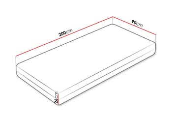 Hoefler Skummadrass 90x200 cm - Vit - Möbler - Säng - Madrass - Skummadrass