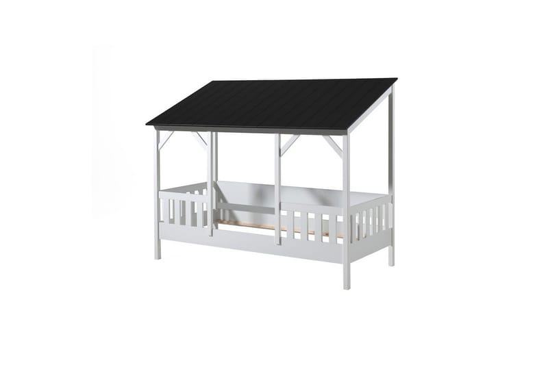 Housebed Hussäng 105x214 cm, Vit||Svart