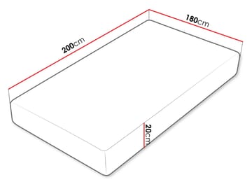 Hovik Skummadrass visco 180x200 cm - vit - Möbler - Barnmöbler - Barnsäng & juniorsäng - Resårbotten barn & barn madrasser