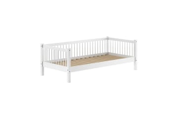 Huss�äng med låda och säkerhetsräcke Forrest Vit - Vit - Möbler - Barnmöbler - Barnsäng & juniorsäng - Hussäng