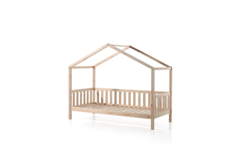 Hussäng med textilsats Dallas 90x200 cm Naturlig, Med staket, Utan låda - Naturlig, Med staket, Utan låda - Möbler - Barnmöbler - Barnsäng & juniorsäng - Hussäng