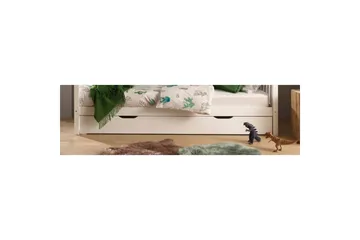 Hussäng med textilsats Dallas 90x200 cm Vit, Utan staket, Med låda - Vit, Utan staket, Med låda - Möbler - Barnmöbler - Barnsäng & juniorsäng - Hussäng