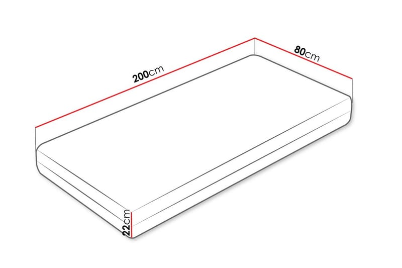 Huvudstorp Resårmadrass 80x200 cm - Vit - Möbler - Säng - Madrass - Resårmadrass & resårbotten