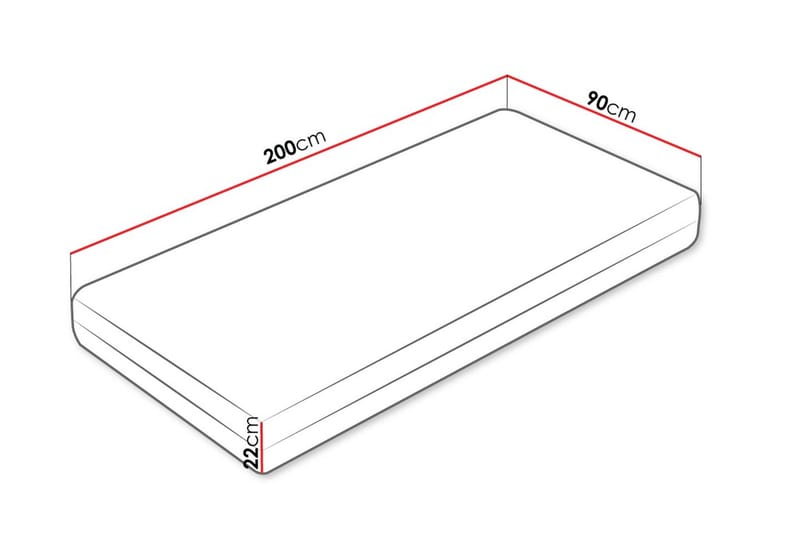 Huvudstorp Resårmadrass 90x200 cm - Vit - Möbler - Säng - Madrass - Resårmadrass & resårbotten