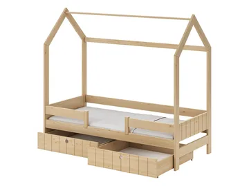 Kagetaka Sängram Hussäng 90x200 cm med förvaring - Grön - Möbler - Barnmöbler - Barnsäng & juniorsäng - Hussäng