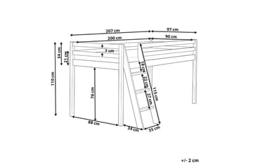 Låg våningssäng Ascoux - Vit - Möbler - Barnmöbler - Barnsäng & juniorsäng - Våningssäng barn