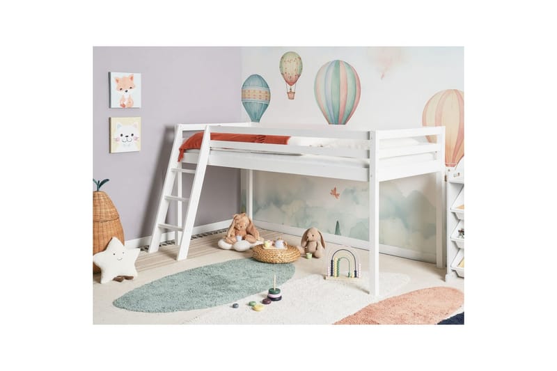 L�åg våningssäng Ascoux - Vit - Möbler - Barnmöbler - Barnsäng & juniorsäng - Loftsäng barn