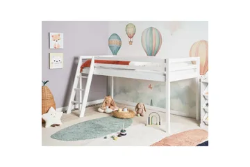 Låg våningssäng Ascoux - Vit - Möbler - Barnmöbler - Barnsäng & juniorsäng - Loftsäng barn