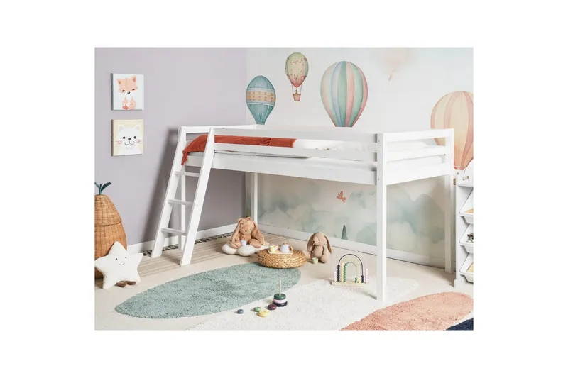 Låg våningssäng Ascoux - Vit - Möbler - Barnmöbler - Barnsäng & juniorsäng - Våningssäng barn