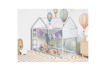 Låg våningssäng Dienne - Grå - Möbler - Barnmöbler - Barnsäng & juniorsäng - Loftsäng barn