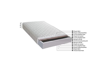 Madrass Queliorhaven Bonel Vit - Vit - Möbler - Barnmöbler - Barnsäng & juniorsäng - Resårbotten barn & barn madrasser