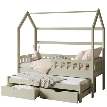 Majbelle Sängram Hussäng 80x180 cm med förvaring och extra liggplats