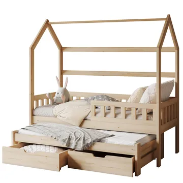 Majbelle Sängram Hussäng 90x200 cm med förvaring och extra liggplats