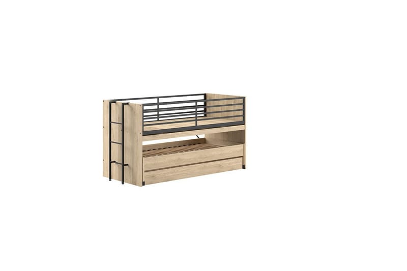 Mellanhög säng med undersäng Sam Ek, Ek