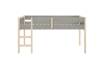 Mellansäng Square Line Grå - Grå - Möbler - Barnmöbler - Barnsäng & juniorsäng - Loftsäng barn