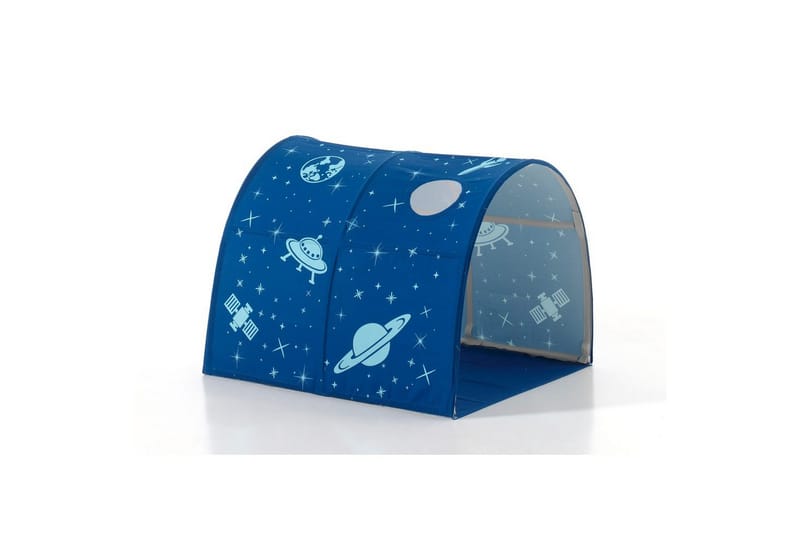 Mellanstegsäng med rutschkana och matchande textilset (lekgardin och tunnel) Scott Astro - Astro - Möbler - Barnmöbler - Barnsäng & juniorsäng - Loftsäng barn