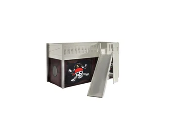 Mellanstegsäng med rutschkana och matchande textilset (lekgardin) Scott Karibiska Pirater - Karibiska Pirater - Möbler - Barnmöbler - Barnsäng & juniorsäng - Loftsäng barn