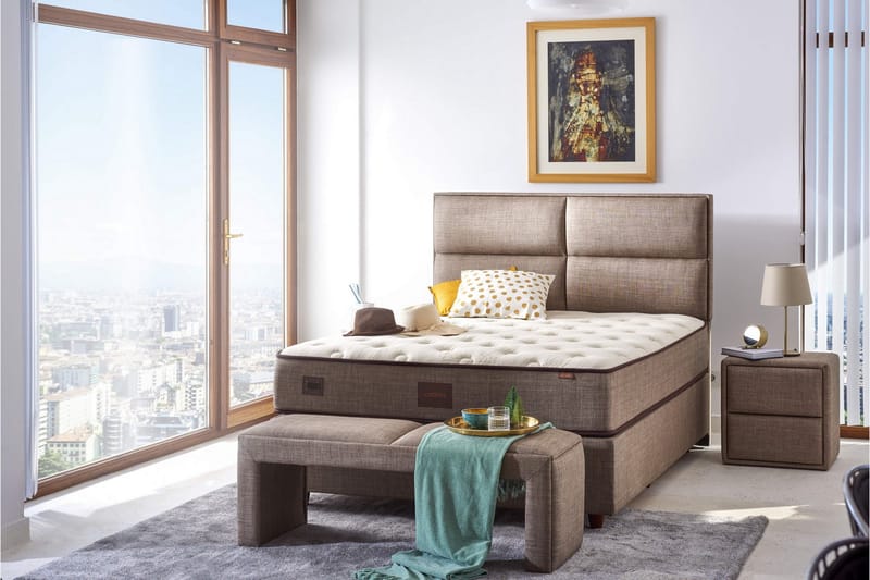 Resårmadrass 90x200 cm - Vit/Beige - Möbler - Säng - Madrass - Resårmadrass & resårbotten