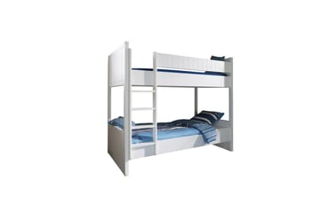 Robin Våningssäng med två Liggplatser 97x210 cm - Vit - Möbler - Barnmöbler - Barnsäng & juniorsäng - Loftsäng barn