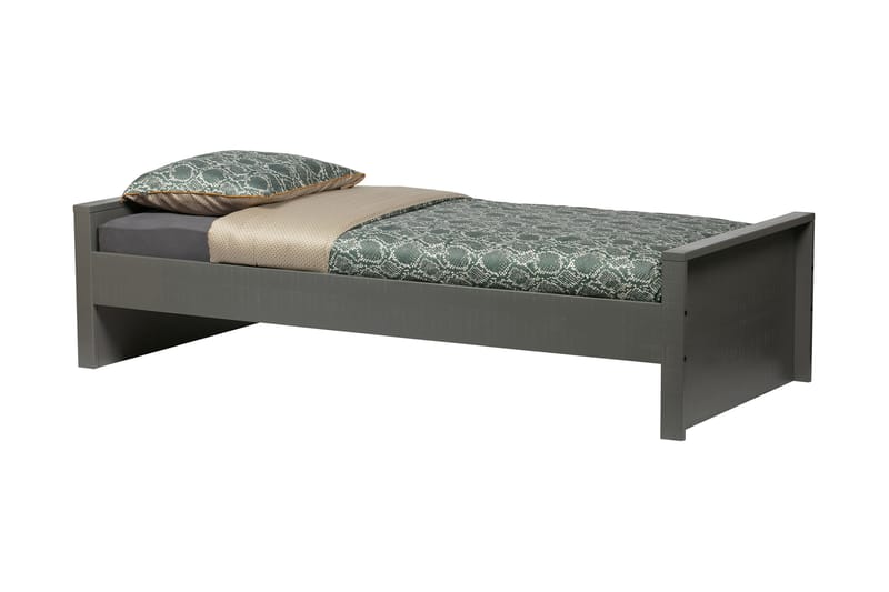 Säng Janey med Förvaring 95x214 cm - Grå - Möbler - Barnmöbler - Barnsäng & juniorsäng - Barnsäng med förvaring