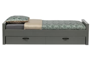 Säng Janey med Förvaring 95x214 cm - Grå - Möbler - Barnmöbler - Barnsäng & juniorsäng - Barnsäng med förvaring