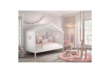 Säng med fallskydd Amori Vit - Möbler - Barnmöbler - Barnsäng & juniorsäng - Hussäng