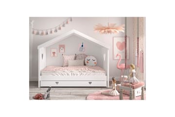 Säng med låda Amori Vit - Möbler - Barnmöbler - Barnsäng & juniorsäng - Hussäng