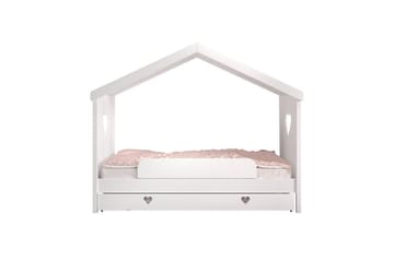 Säng med låda fallskydd Amori Vit - Möbler - Barnmöbler - Barnsäng & juniorsäng - Hussäng