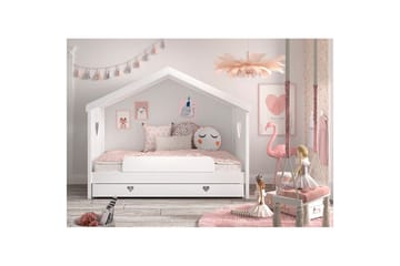 Säng med låda fallskydd Amori Vit - Möbler - Barnmöbler - Barnsäng & juniorsäng - Hussäng