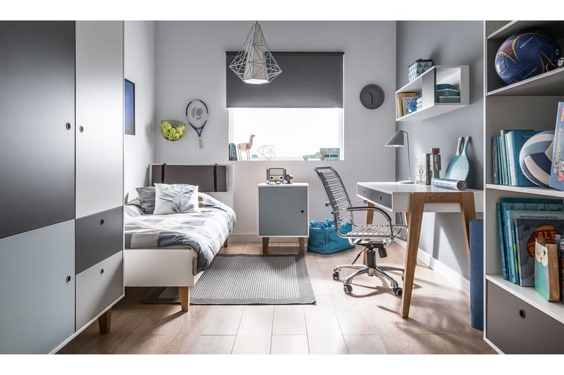 Sängram Concept 120x200 cm Vit/Natur - Vit/Brun - Möbler - Barnmöbler - Barnsäng & juniorsäng