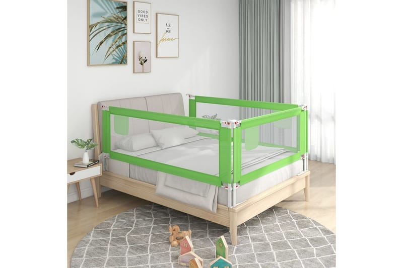 Sängskena för barn grön 190x25 cm tyg - Grön - Tillbehör barnsäng