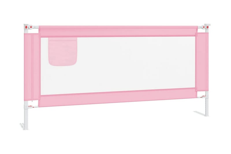 Sängskena för barn rosa 190x25 cm tyg - Rosa - Tillbehör barnsäng