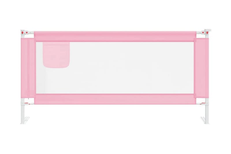 Sängskena för barn rosa 190x25 cm tyg - Rosa - Tillbehör barnsäng