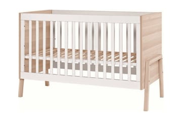 Spjälsäng Spot 60x120 cm Trä/Natur/Vit - Ek/Vit - Möbler - Barnmöbler - Barnsäng & juniorsäng - Spjälsäng