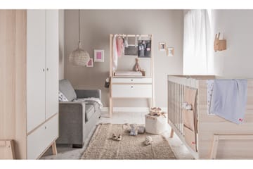 Spjälsäng Spot 60x120 cm Trä/Natur/Vit - Ek/Vit - Möbler - Barnmöbler - Barnsäng & juniorsäng - Spjälsäng