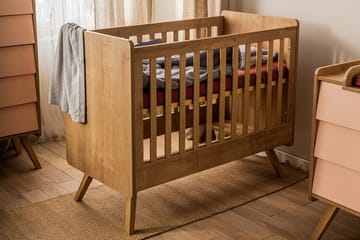 Spjälsäng Vintage 60x120 cm Trä/Natur - Brun - Möbler - Barnmöbler - Barnsäng & juniorsäng - Spjälsäng