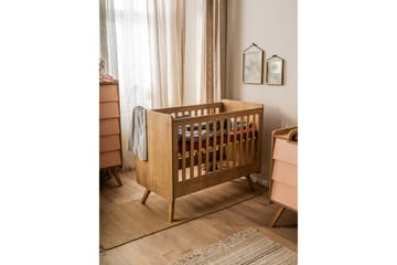 Spjälsäng Vintage 60x120 cm Trä/Natur - Brun - Möbler - Barnmöbler - Barnsäng & juniorsäng - Spjälsäng