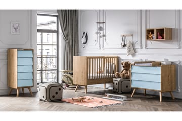 Spjälsäng Vintage 70x140 cm Trä/Natur - Ek - Möbler - Barnmöbler - Barnsäng & juniorsäng - Spjälsäng